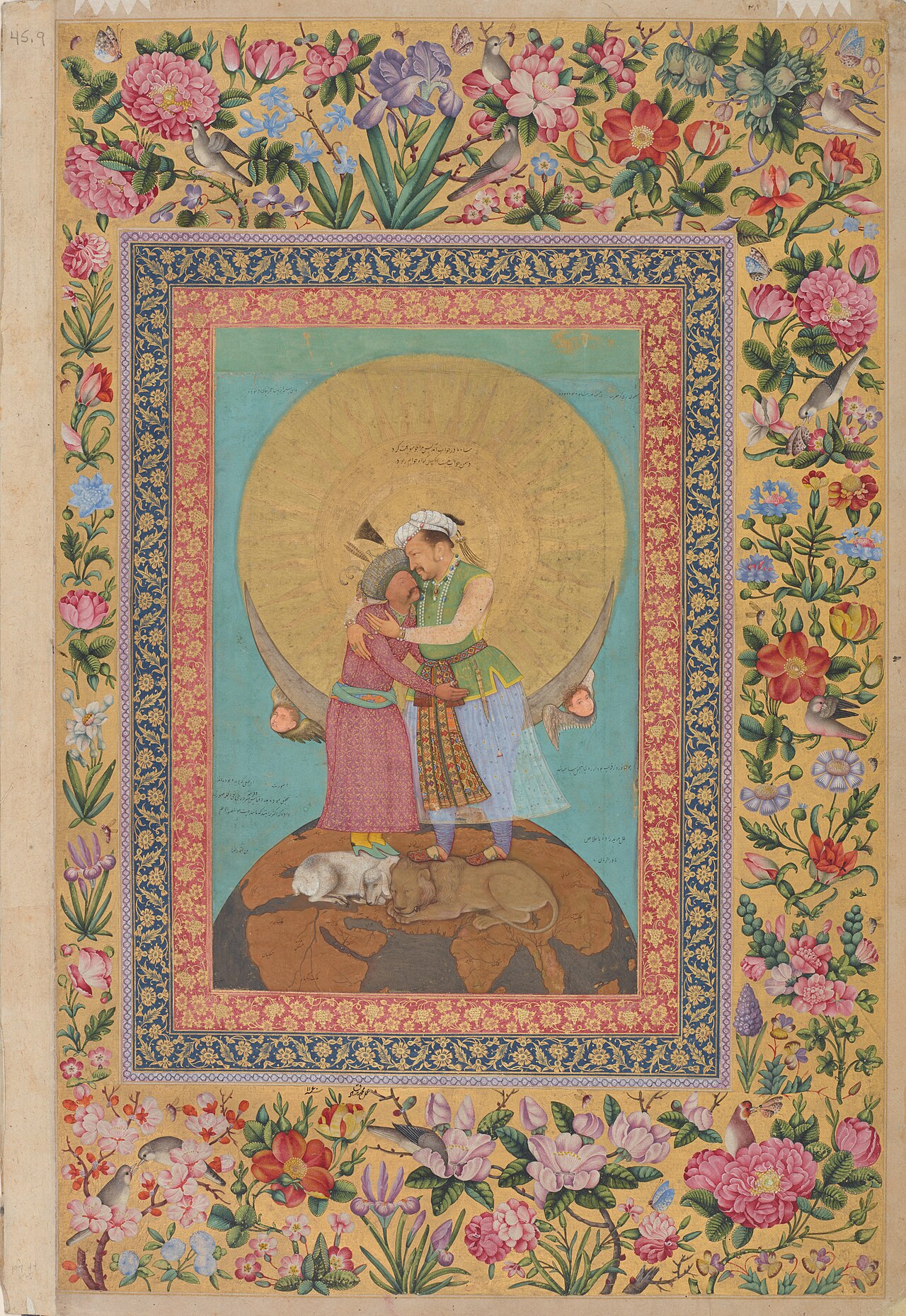 Emperor Jahangir Embraces Shah Abbas
