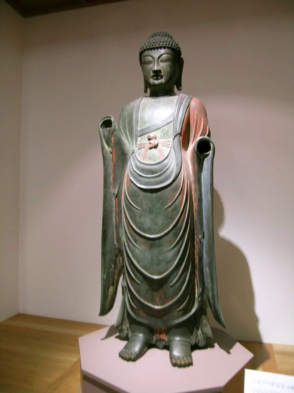 Standing Gilt-bronze Bhaisajyaguru Buddha of Baengnyulsa