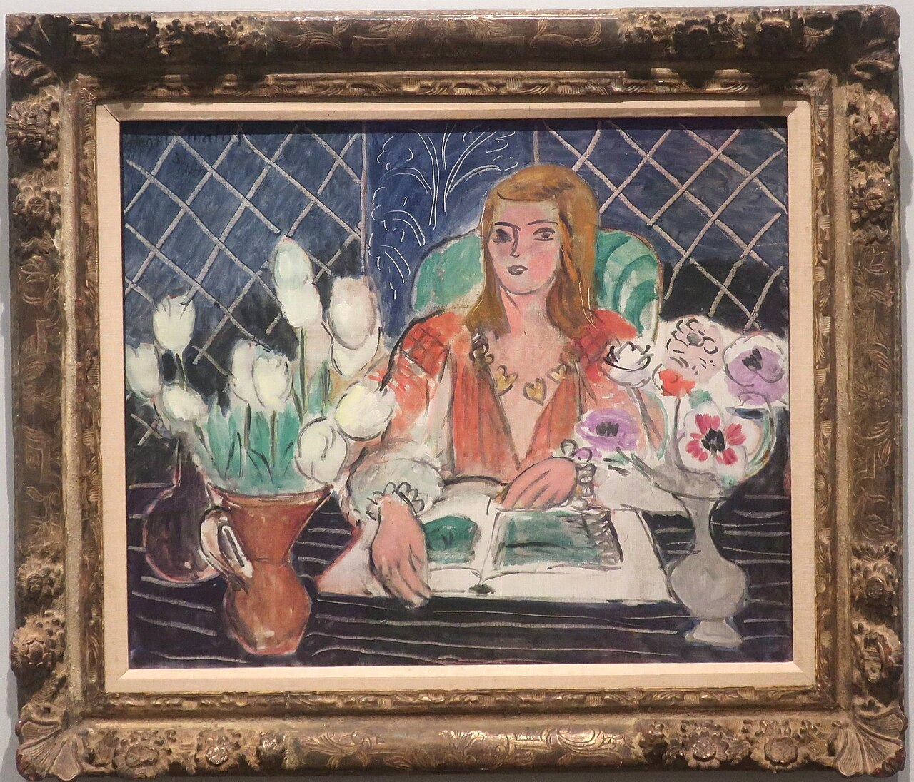 Annelies, White Tulips and Anemones