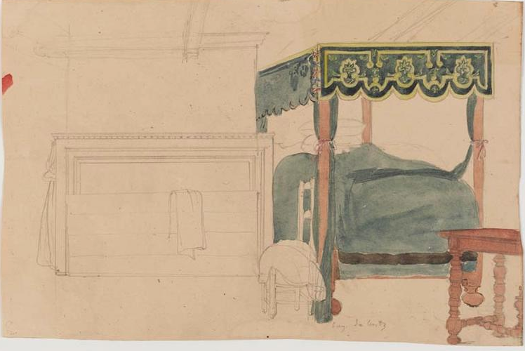 Sketch of a Canopy Bed