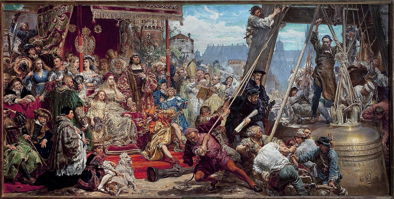 The Hanging of the Sigismund bell at the Cathedral Tower in 1521 in Kraków