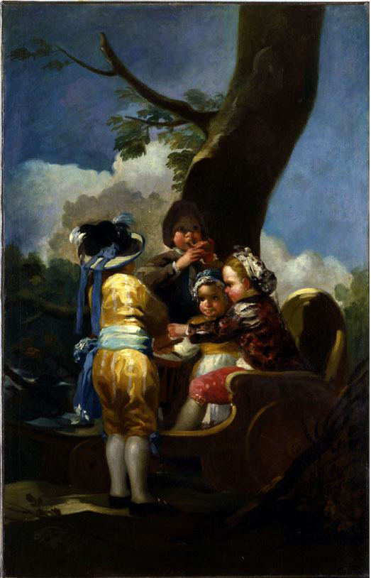 Children with a Cart